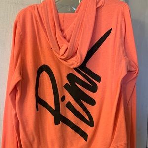 Pink zip up sweater